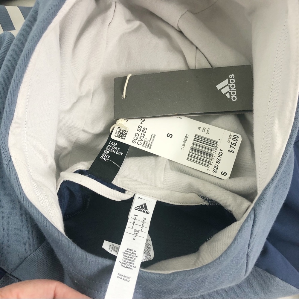 Adidas sweatshirt with hoodies Small Blue - Picture 7 of 8